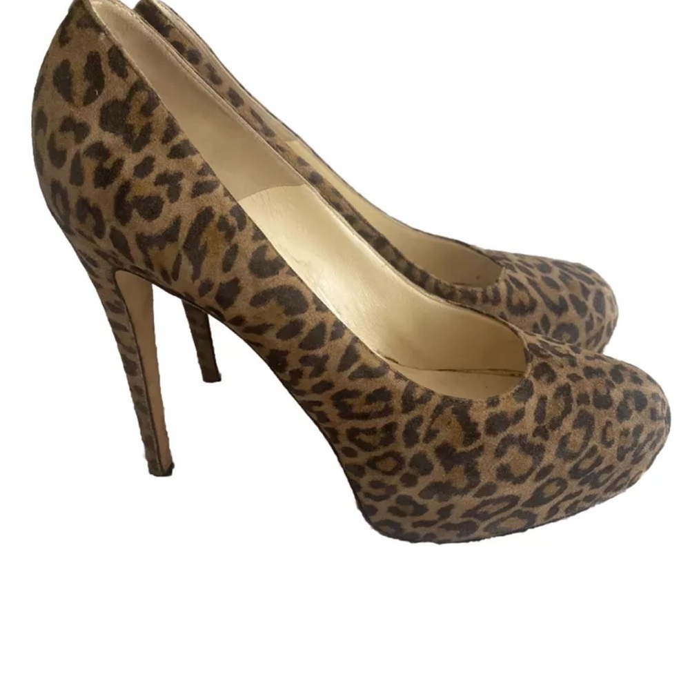 Brian Atwood Leopard Print Platform Pumps